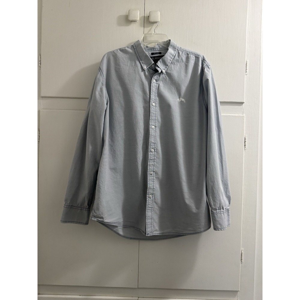 AMERICAN RAG Light Blue Long Sleeve Button  UP Shirt Men - Size XXL